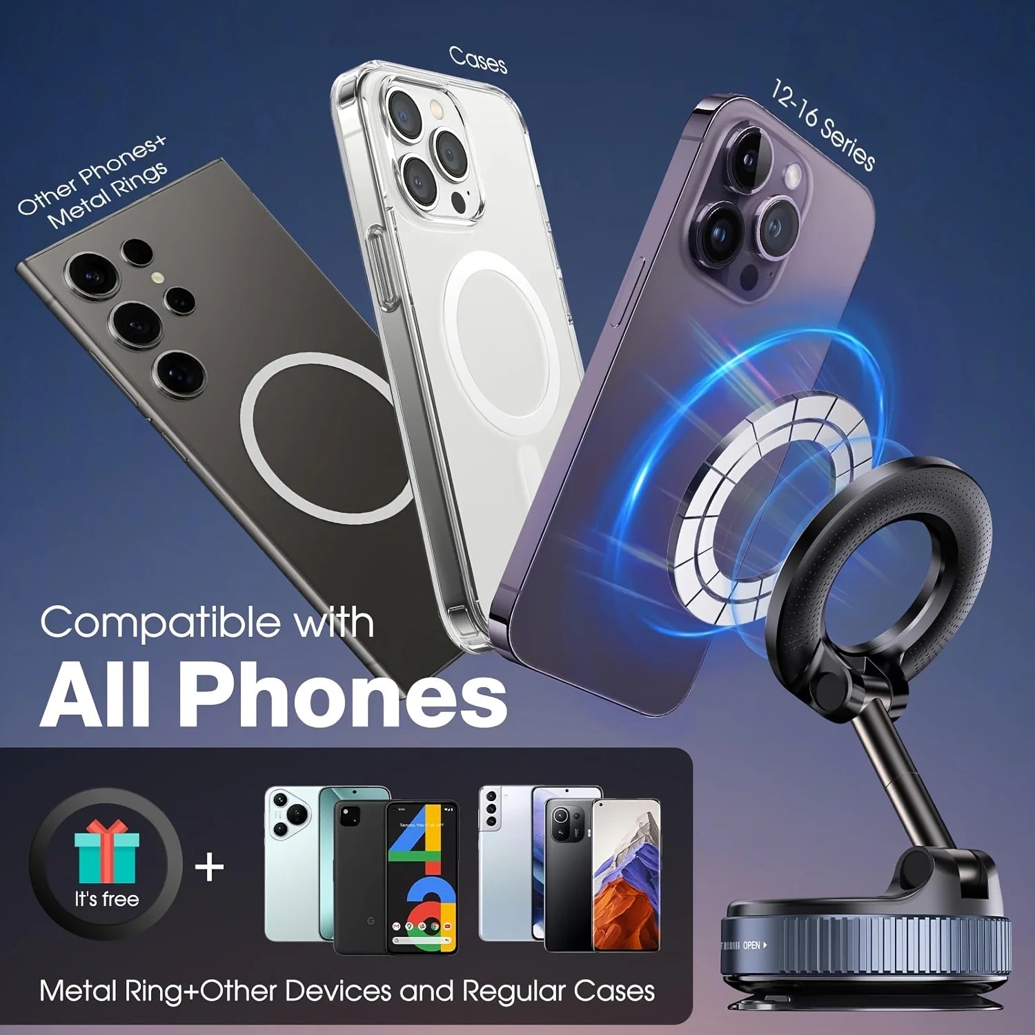 PocketMag Foldable Car Phone Mount